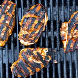 Shawarma Chicken cooking on the BBQ