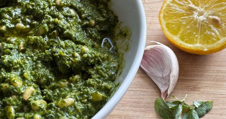 Truly Yummy Green Basil Pesto
