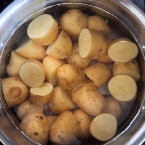 Potato Salad with mint and peas