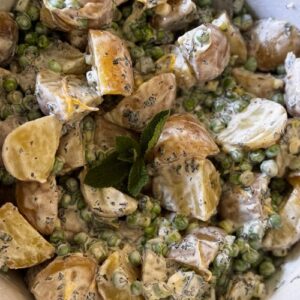 Potato Salad with mint and peas