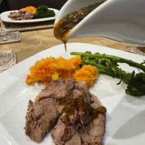 Truly Yummy Slow Cooked Shoulder of Lamb with Caper & Mint Gravy