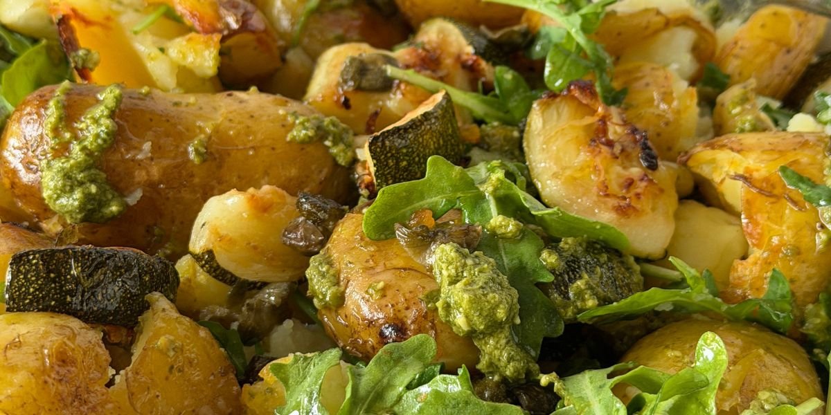 Truly Yummy Roasted Pesto Potatoes
